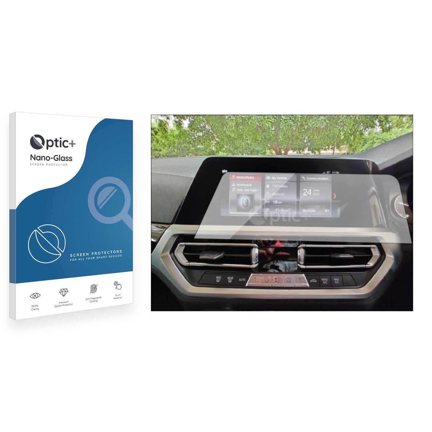 ScreenShield, Optic+ Nano Glass Screen Protector for BMW 3 G20 2020