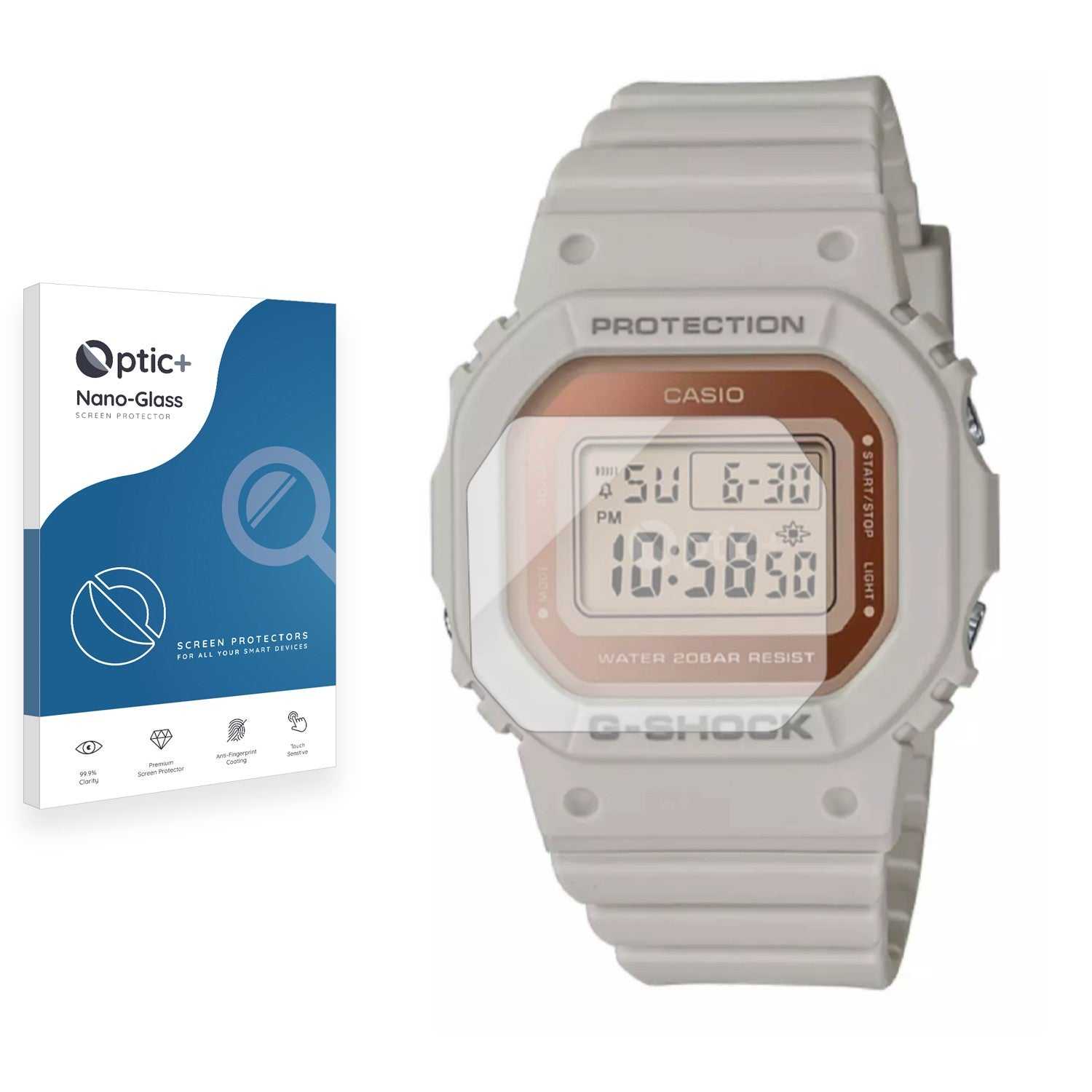 ScreenShield, Optic+ Nano Glass Screen Protector for Casio G-Shock GMD-S5600