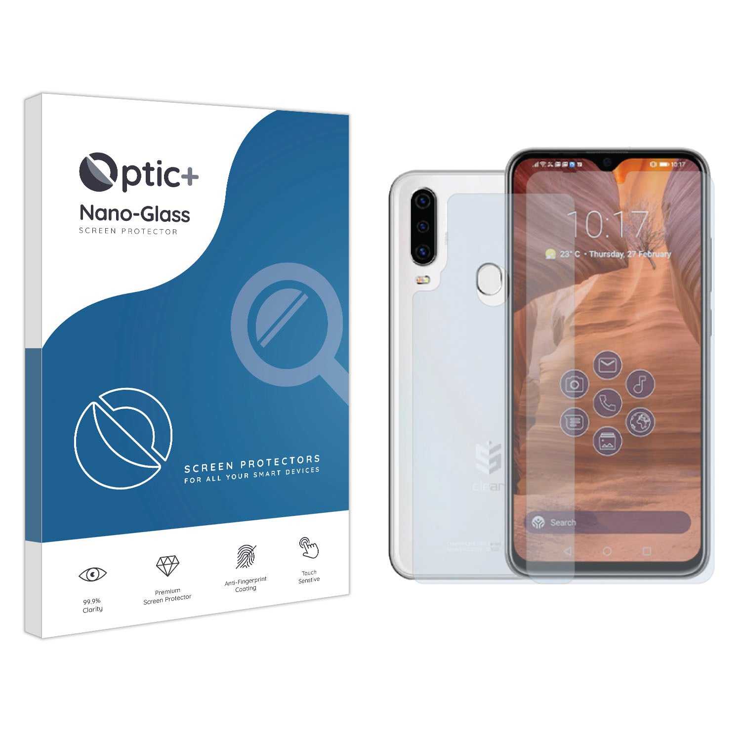 ScreenShield, Optic+ Nano Glass Screen Protector for ClearPHONE 420 (Front & Back)