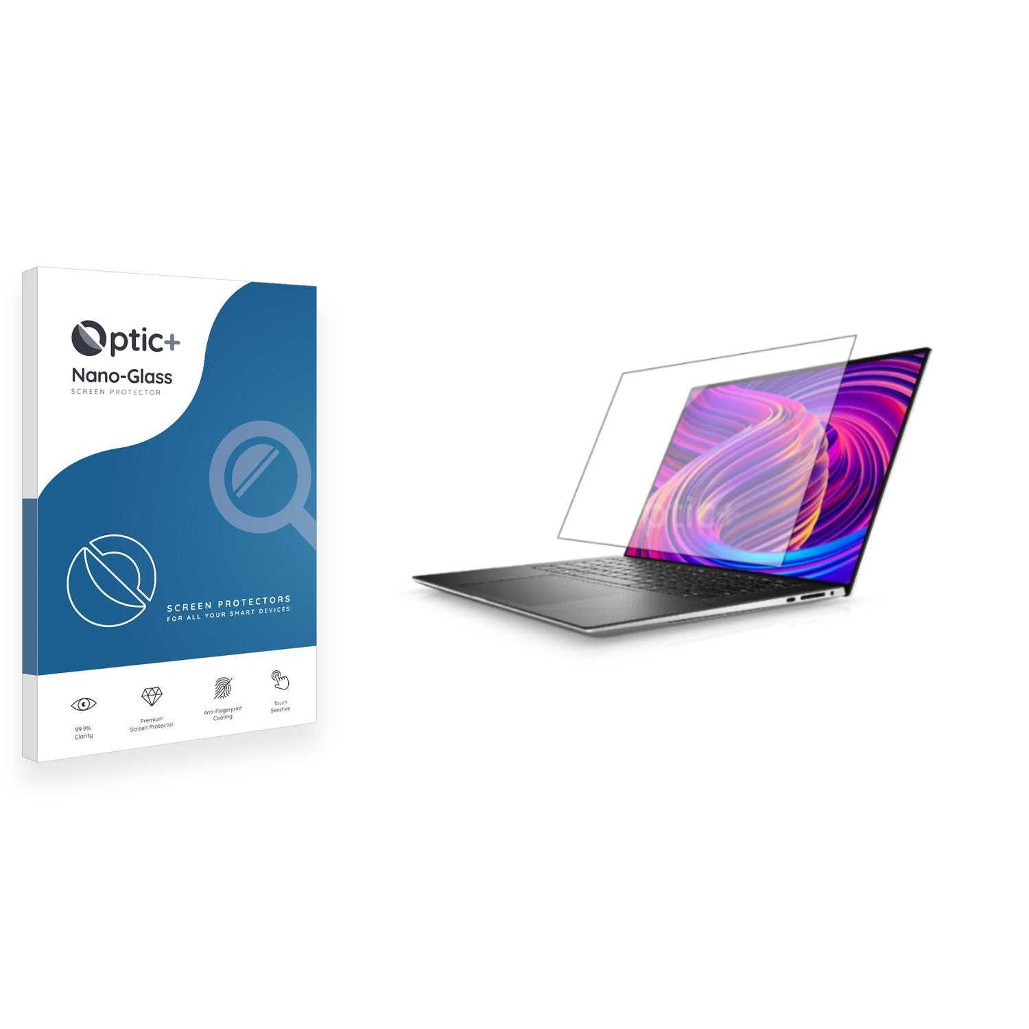 ScreenShield, Optic+ Nano Glass Screen Protector for Dell XPS  15 16:10 (13.Gen)