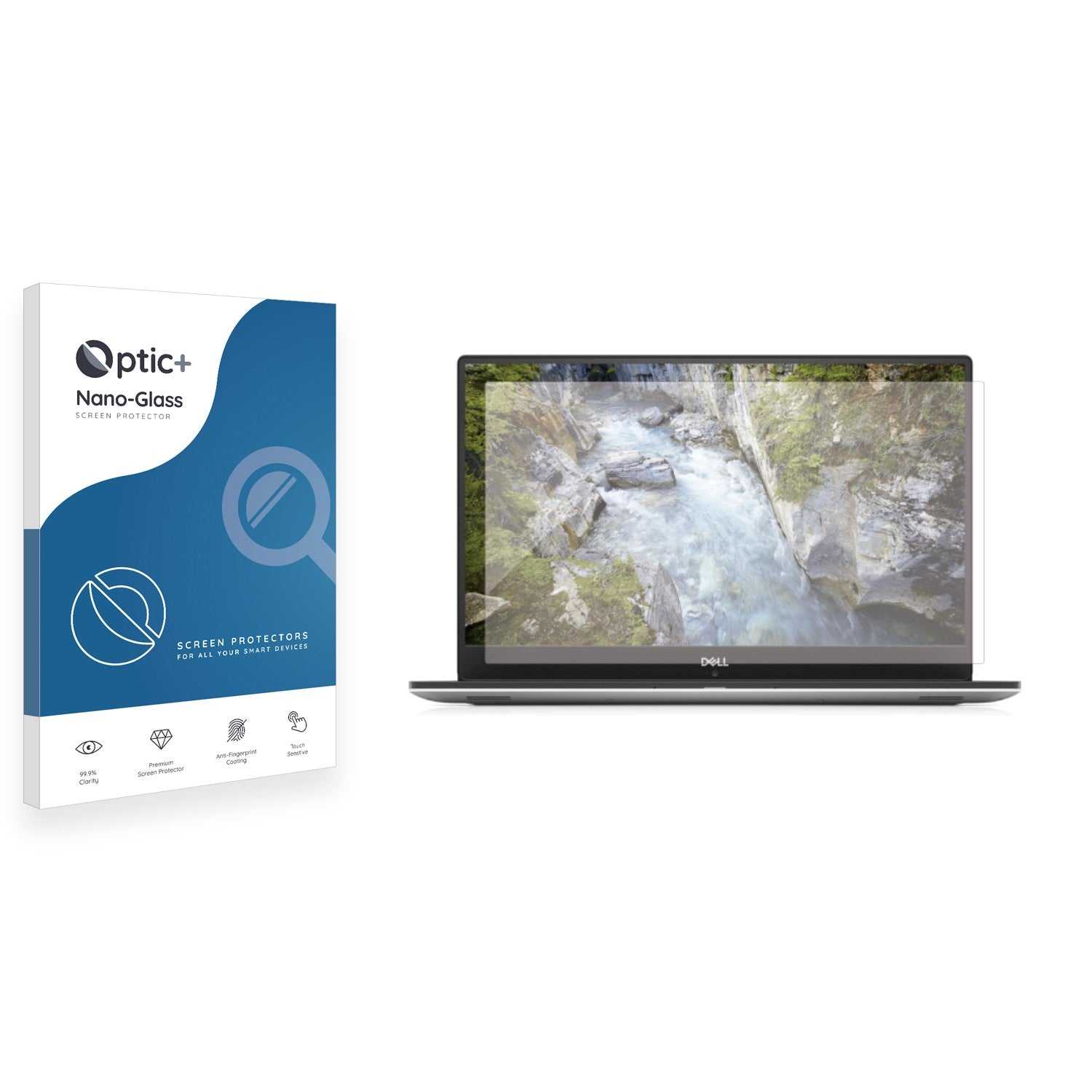 ScreenShield, Optic+ Nano Glass Screen Protector for Dell XPS 15 9570 Non-Touch