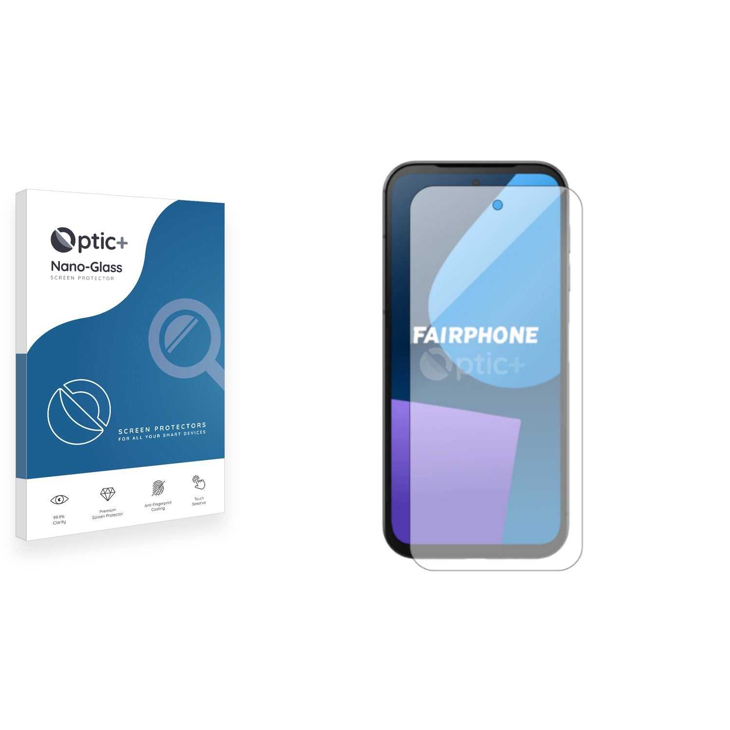ScreenShield, Optic+ Nano Glass Screen Protector for Fairphone 5