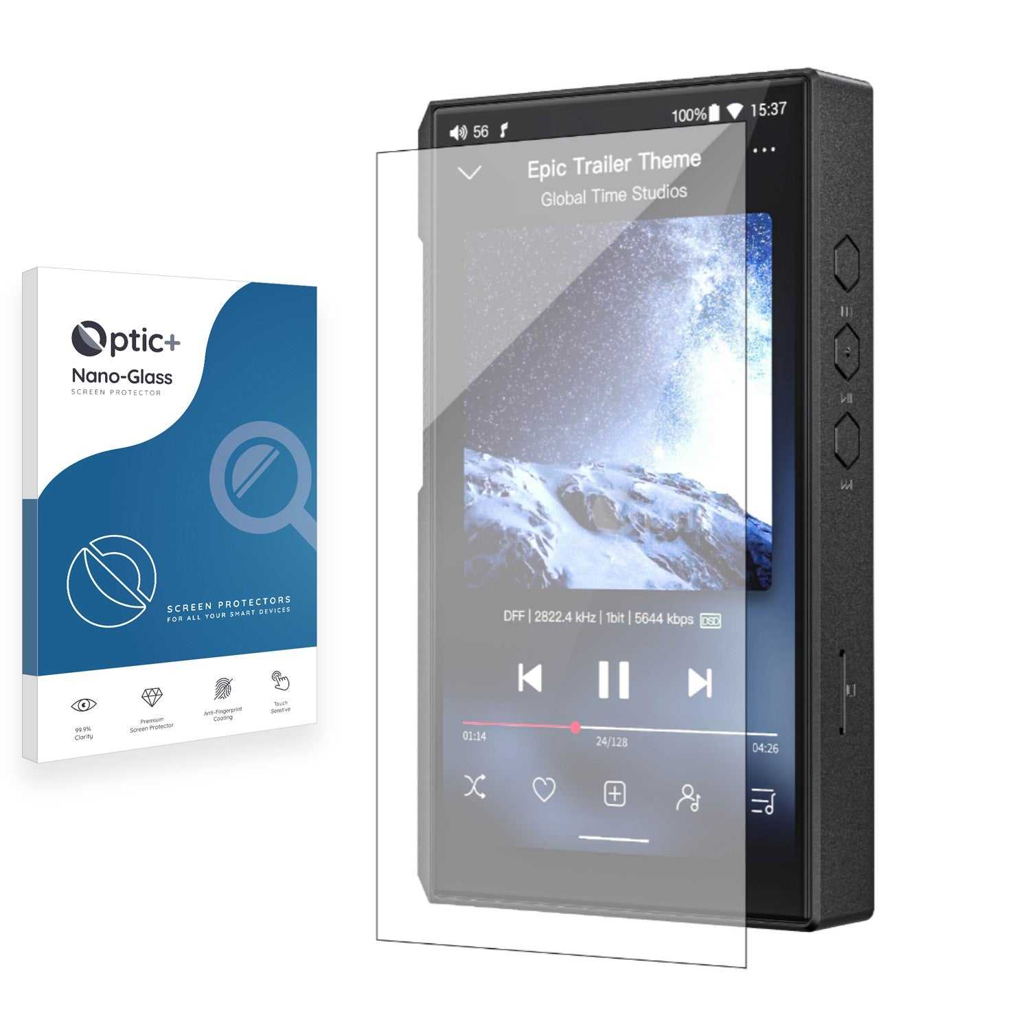 ScreenShield, Optic+ Nano Glass Screen Protector for FiiO M11s