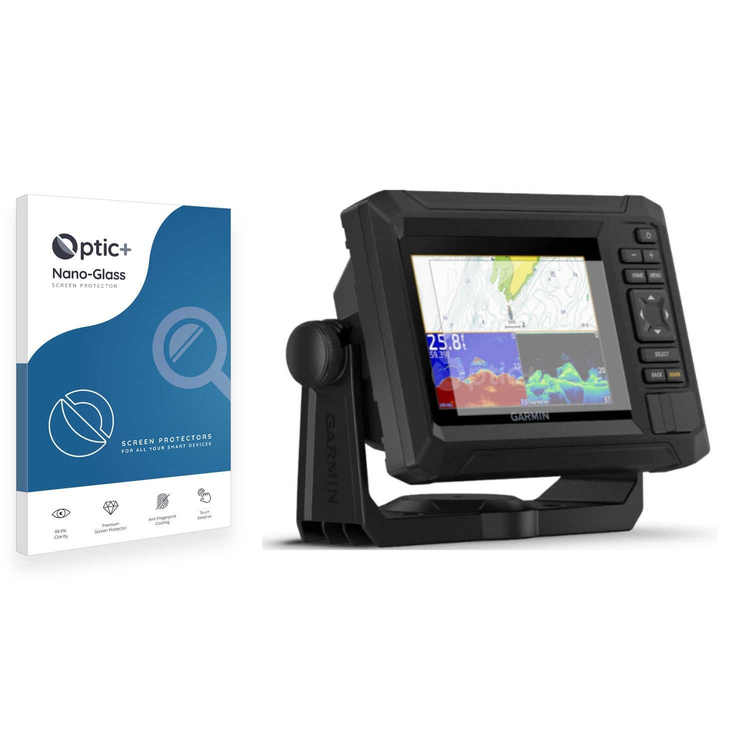 ScreenShield, Optic+ Nano Glass Screen Protector for Garmin ECHOMAP UHD2 5