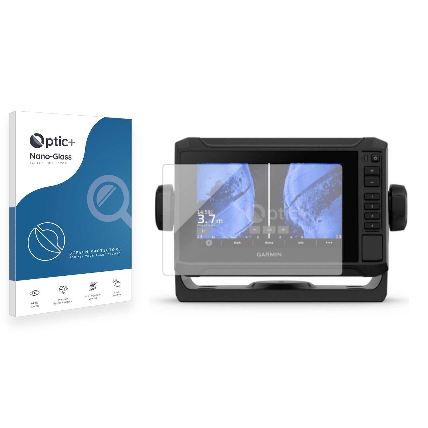 ScreenShield, Optic+ Nano Glass Screen Protector for Garmin ECHOMAP UHD2 6