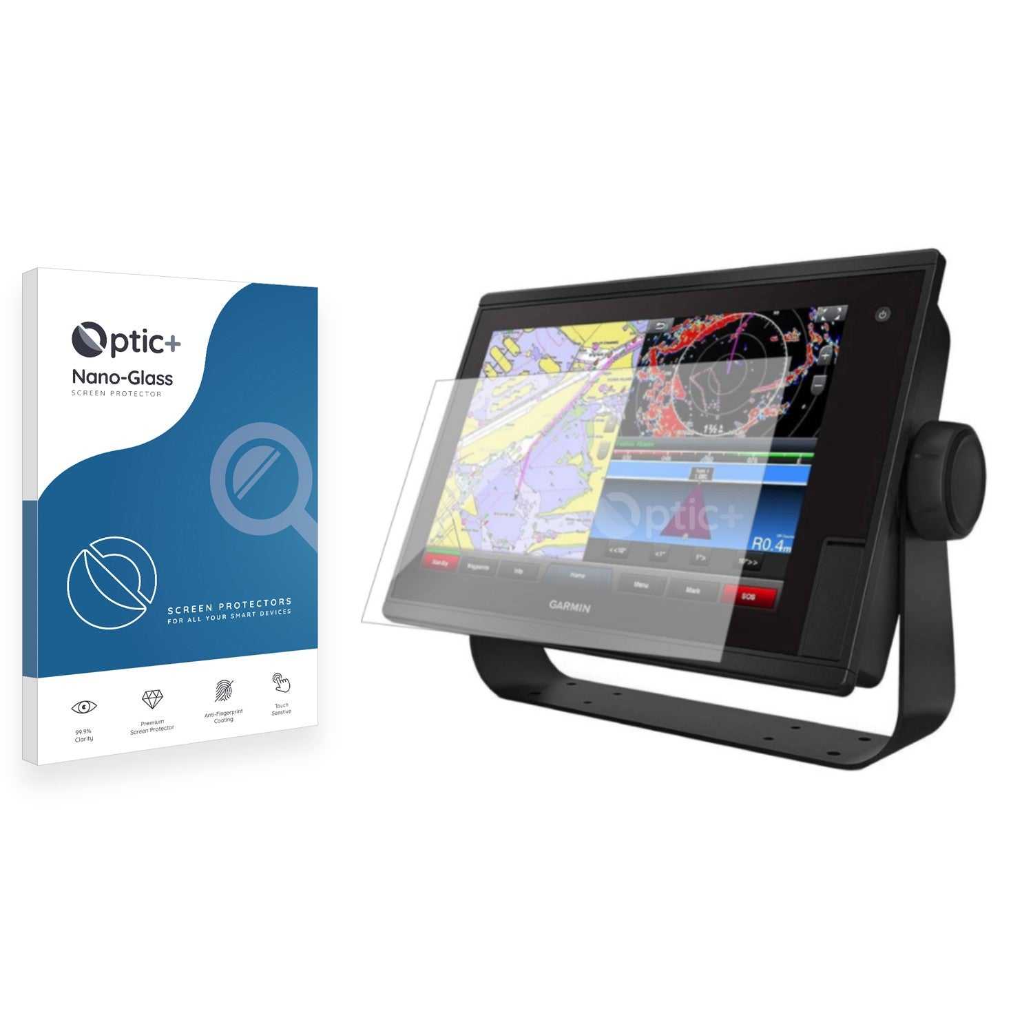 ScreenShield, Optic+ Nano Glass Screen Protector for Garmin GPSMAP 1222 Touch