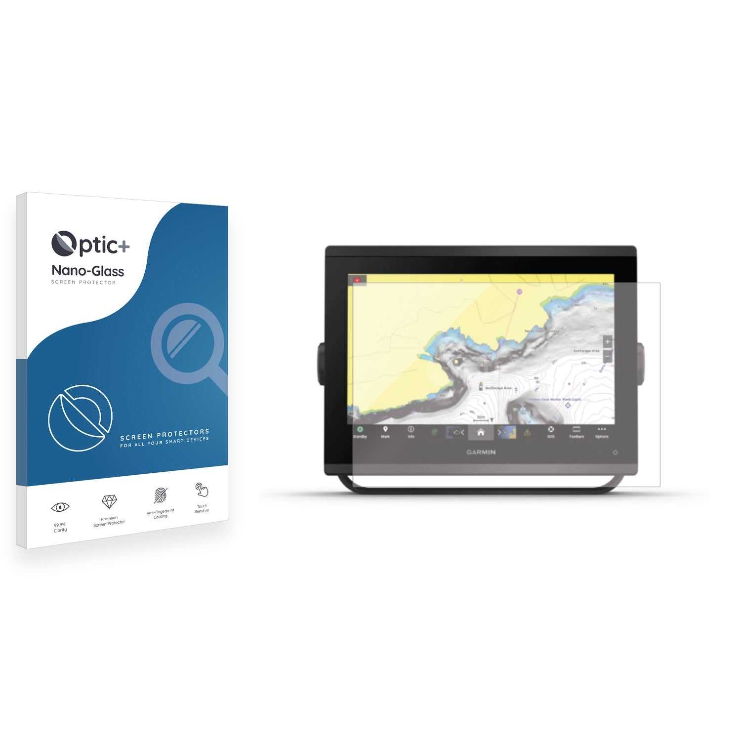 ScreenShield, Optic+ Nano Glass Screen Protector for Garmin GPSMAP 1253xsv