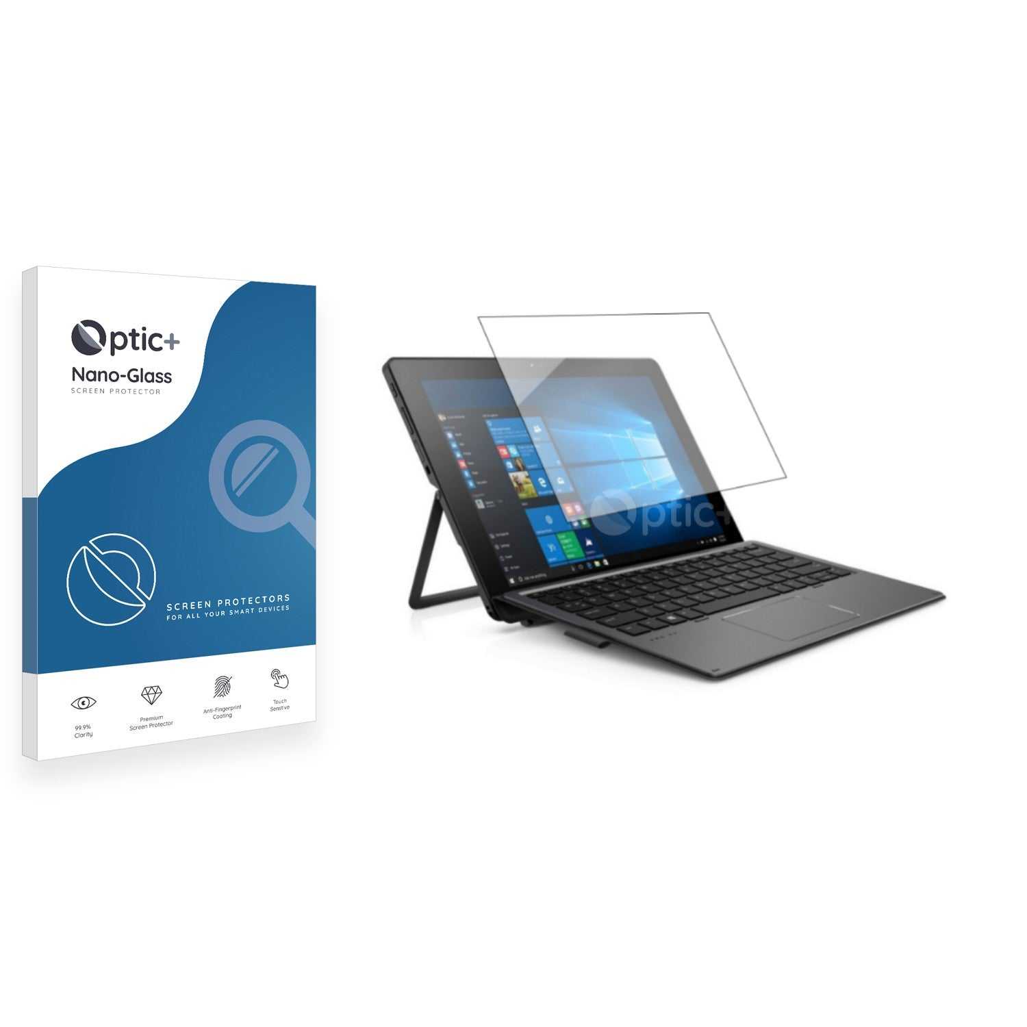 ScreenShield, Optic+ Nano Glass Screen Protector for HP Pro x2 612 G2