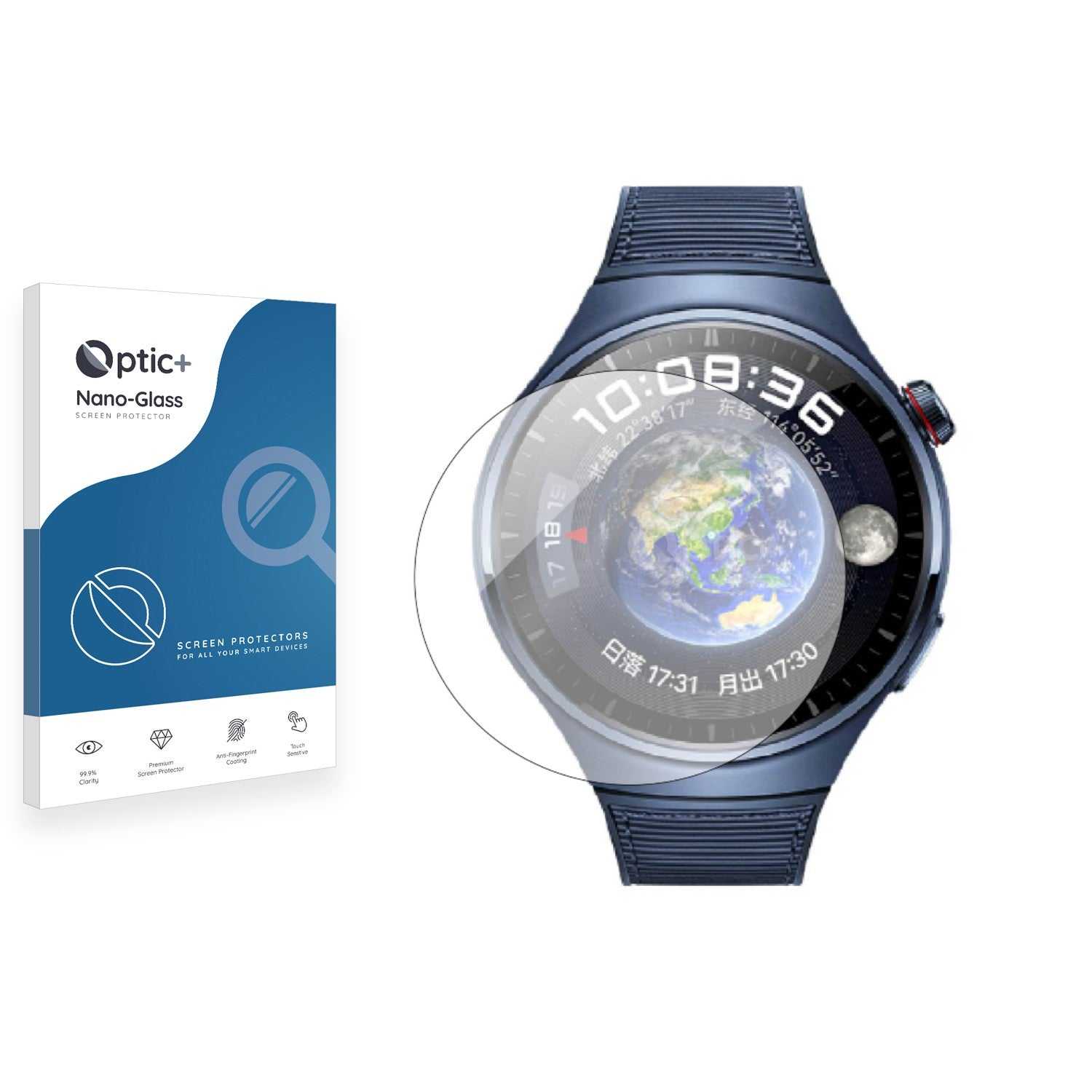 ScreenShield, Optic+ Nano Glass Screen Protector for Huawei Watch 4 Pro