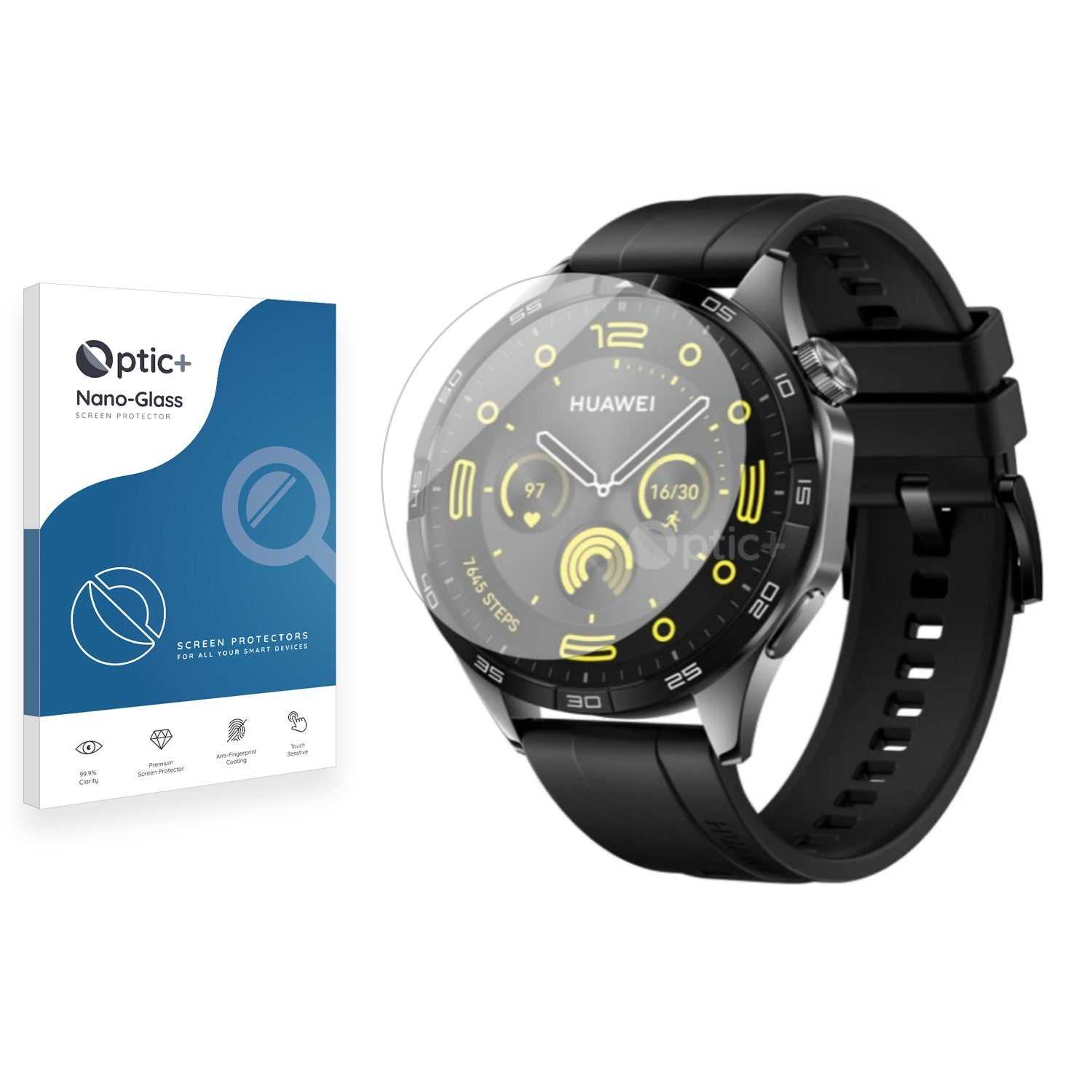 ScreenShield, Optic+ Nano Glass Screen Protector for Huawei Watch GT 4 (46mm)