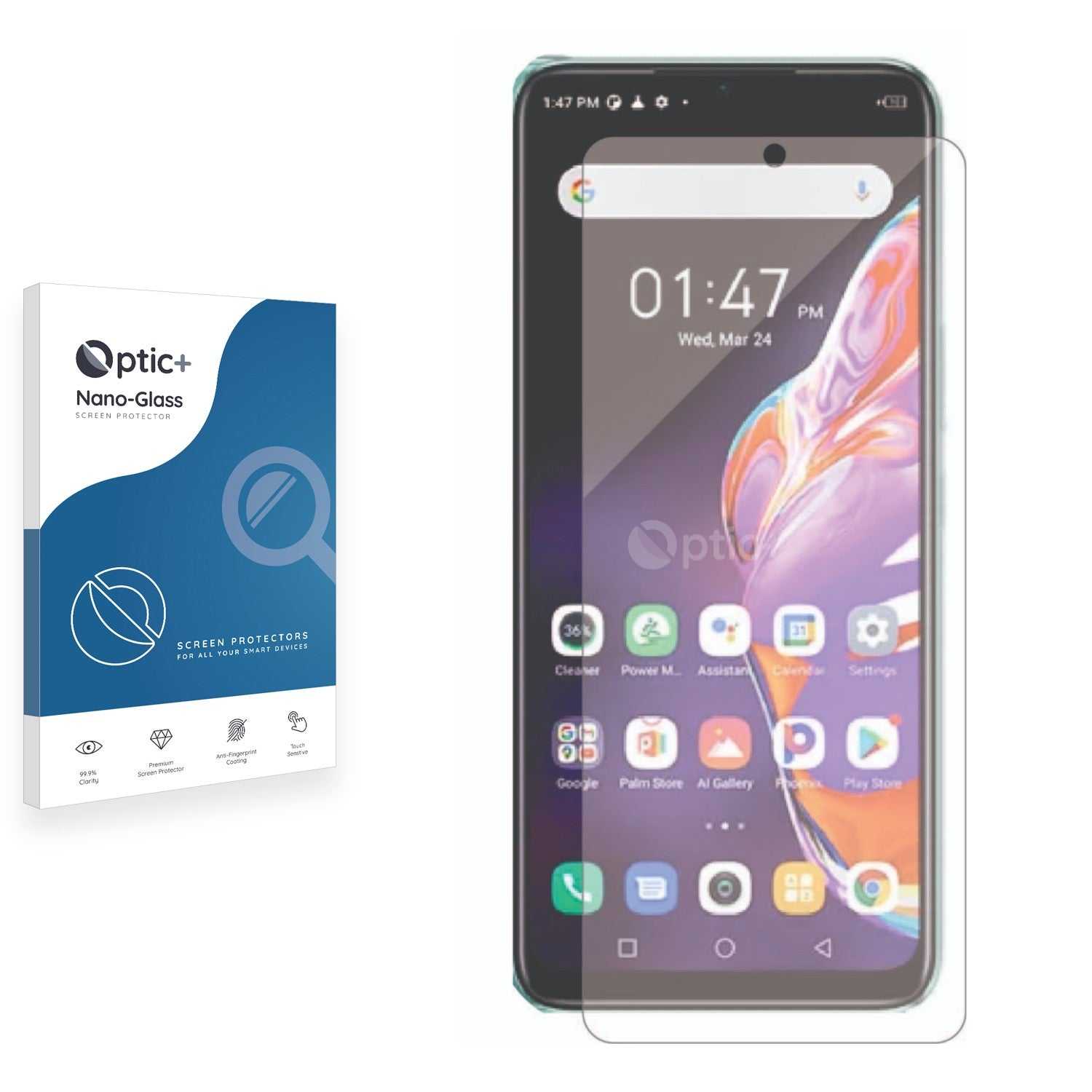 ScreenShield, Optic+ Nano Glass Screen Protector for Infinix Hot 10s