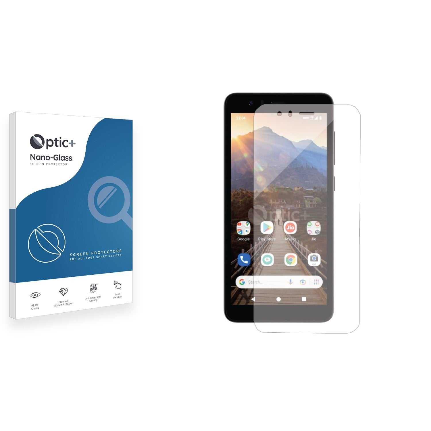 ScreenShield, Optic+ Nano Glass Screen Protector for JioPhone Next