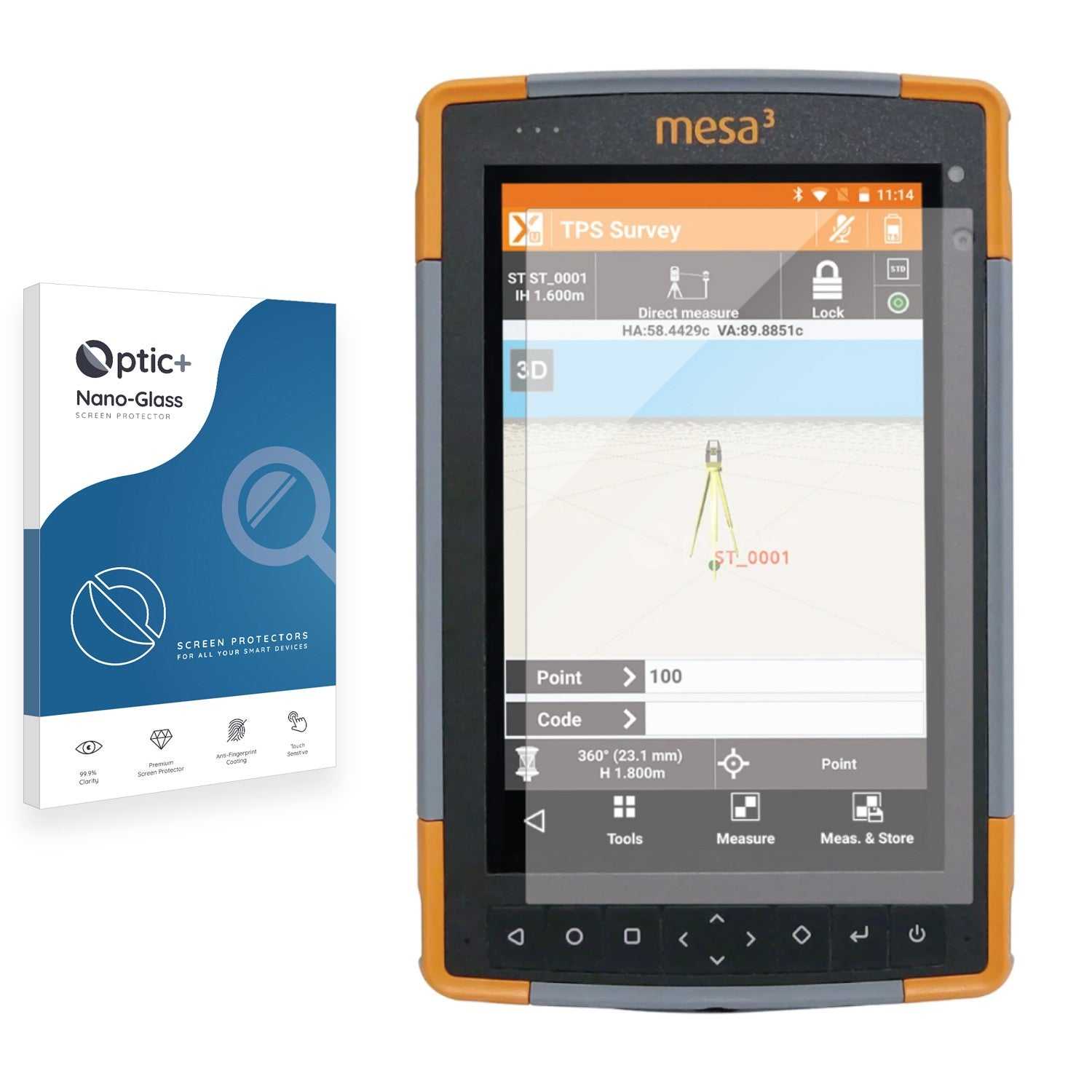 ScreenShield, Optic+ Nano Glass Screen Protector for Juniper Systems Mesa 3 Rugged Tablet