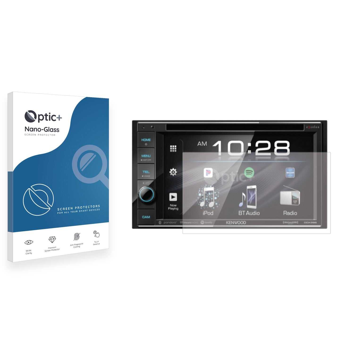 ScreenShield, Optic+ Nano Glass Screen Protector for Kenwood DDX396BT