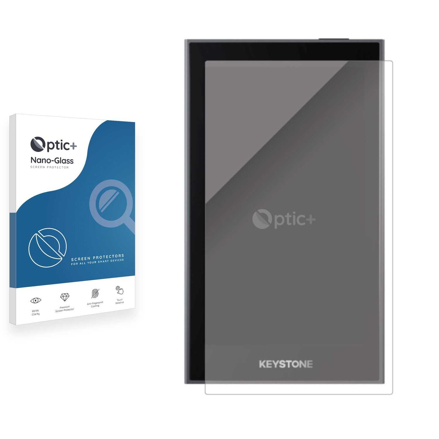 ScreenShield, Optic+ Nano Glass Screen Protector for Keystone Essentials crypto wallet