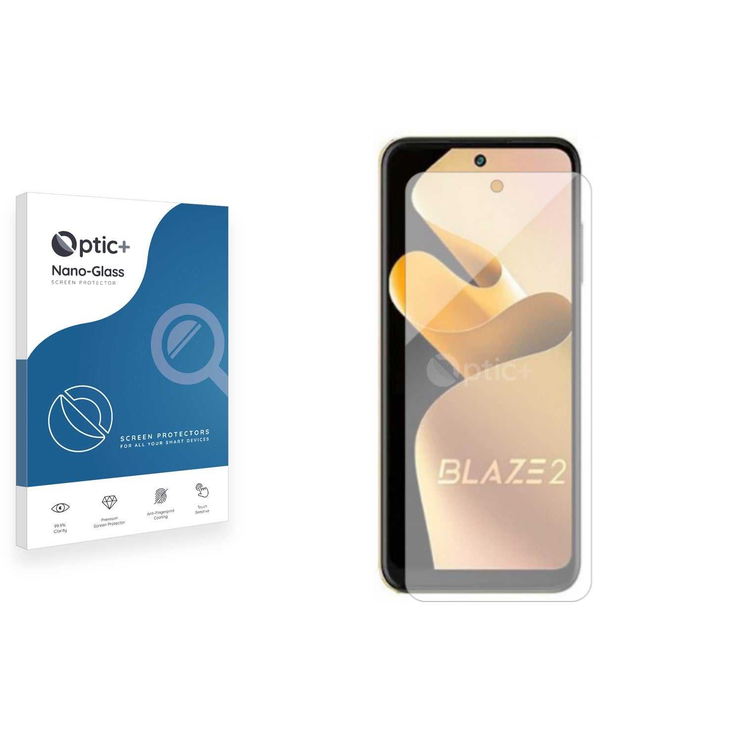 ScreenShield, Optic+ Nano Glass Screen Protector for Lava Blaze 2 5G