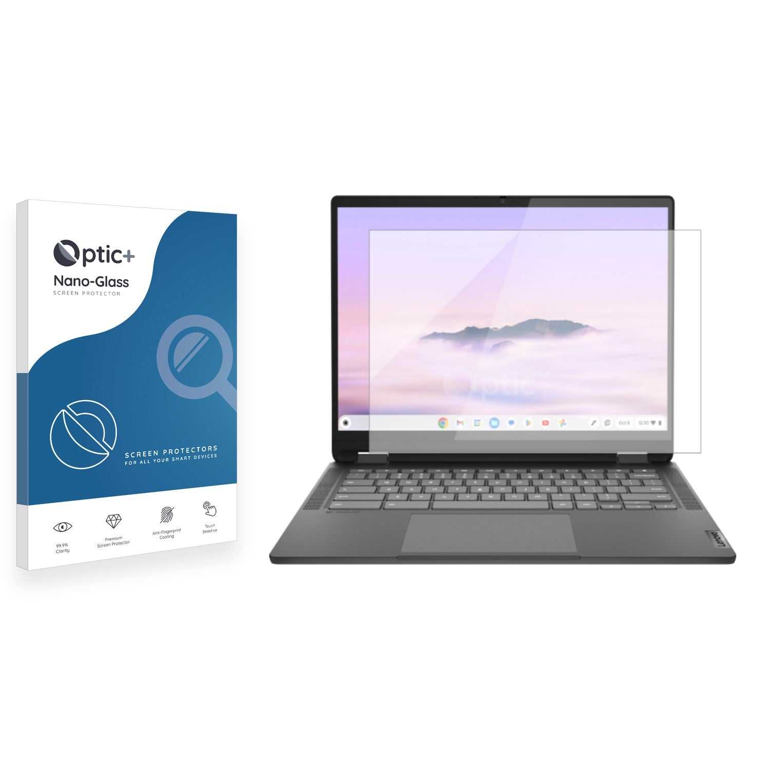 ScreenShield, Optic+ Nano Glass Screen Protector for Lenovo IdeaPad Flex 5i Chromebook 14 Gen 7