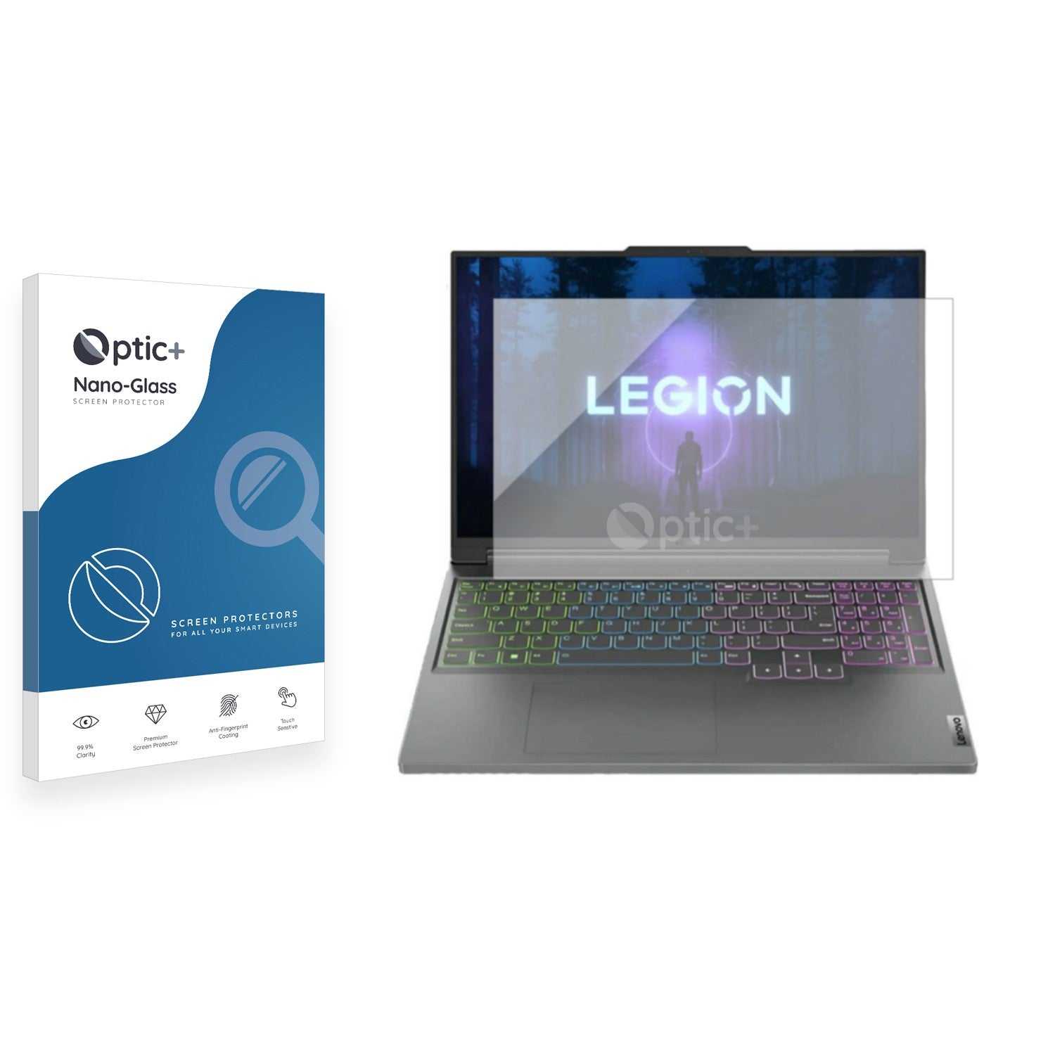 ScreenShield, Optic+ Nano Glass Screen Protector for Lenovo Legion Slim 5 16