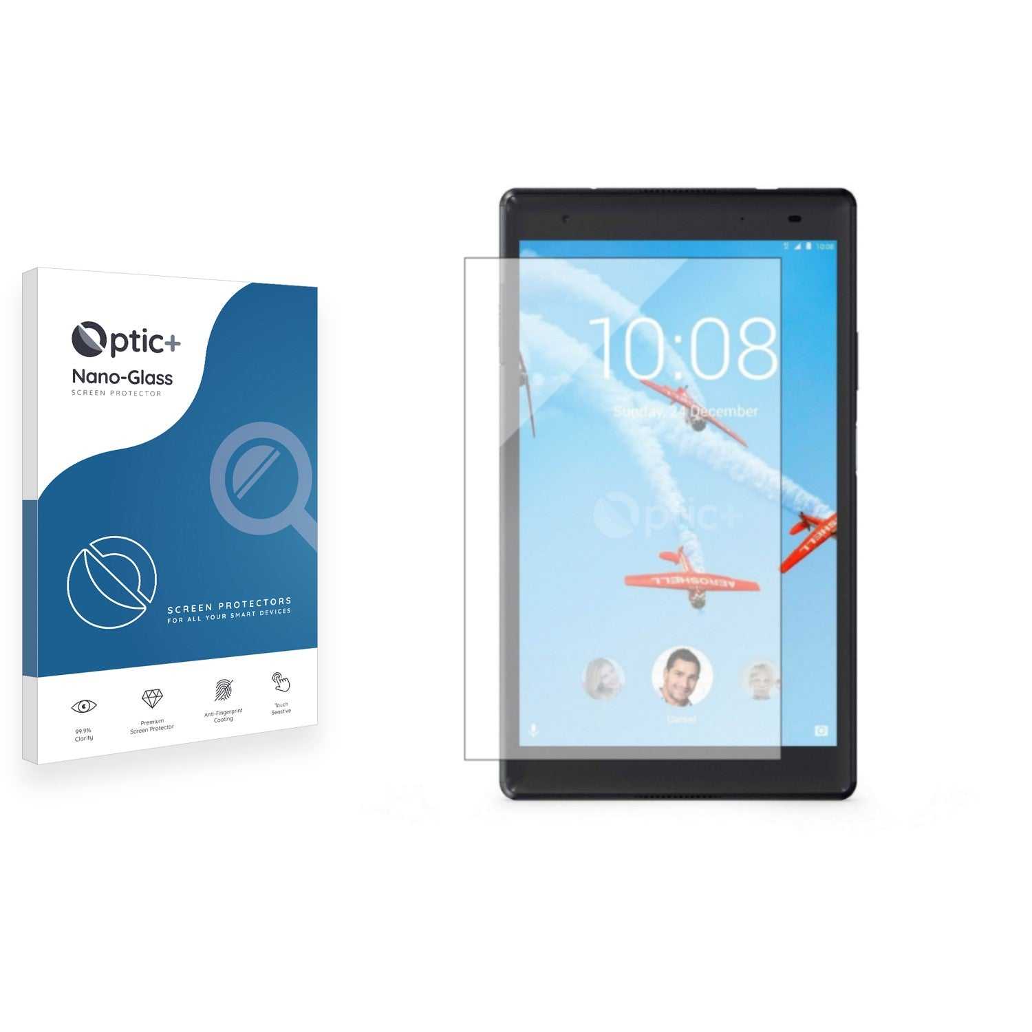 ScreenShield, Optic+ Nano Glass Screen Protector for Lenovo Tab 4 8"