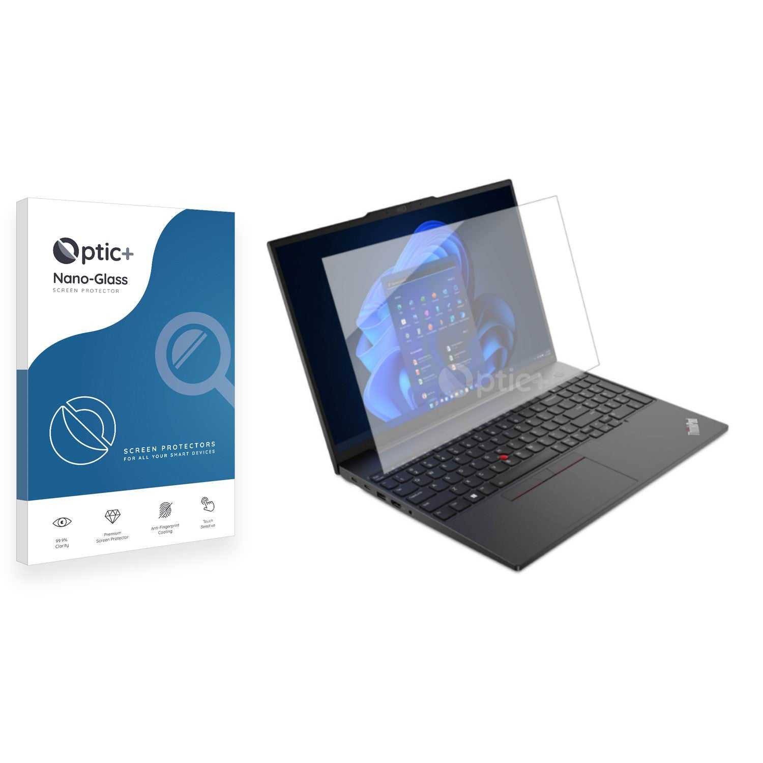 ScreenShield, Optic+ Nano Glass Screen Protector for Lenovo ThinkPad E16 Gen 1