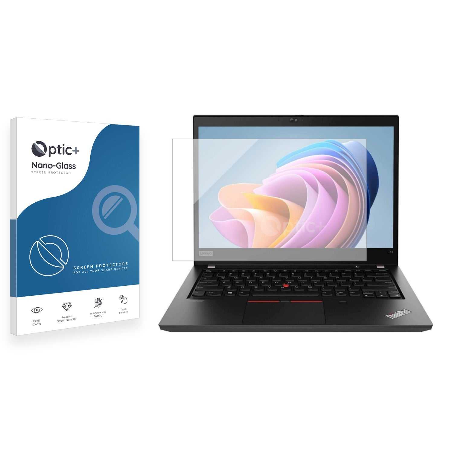 ScreenShield, Optic+ Nano Glass Screen Protector for Lenovo ThinkPad T14 Gen 4