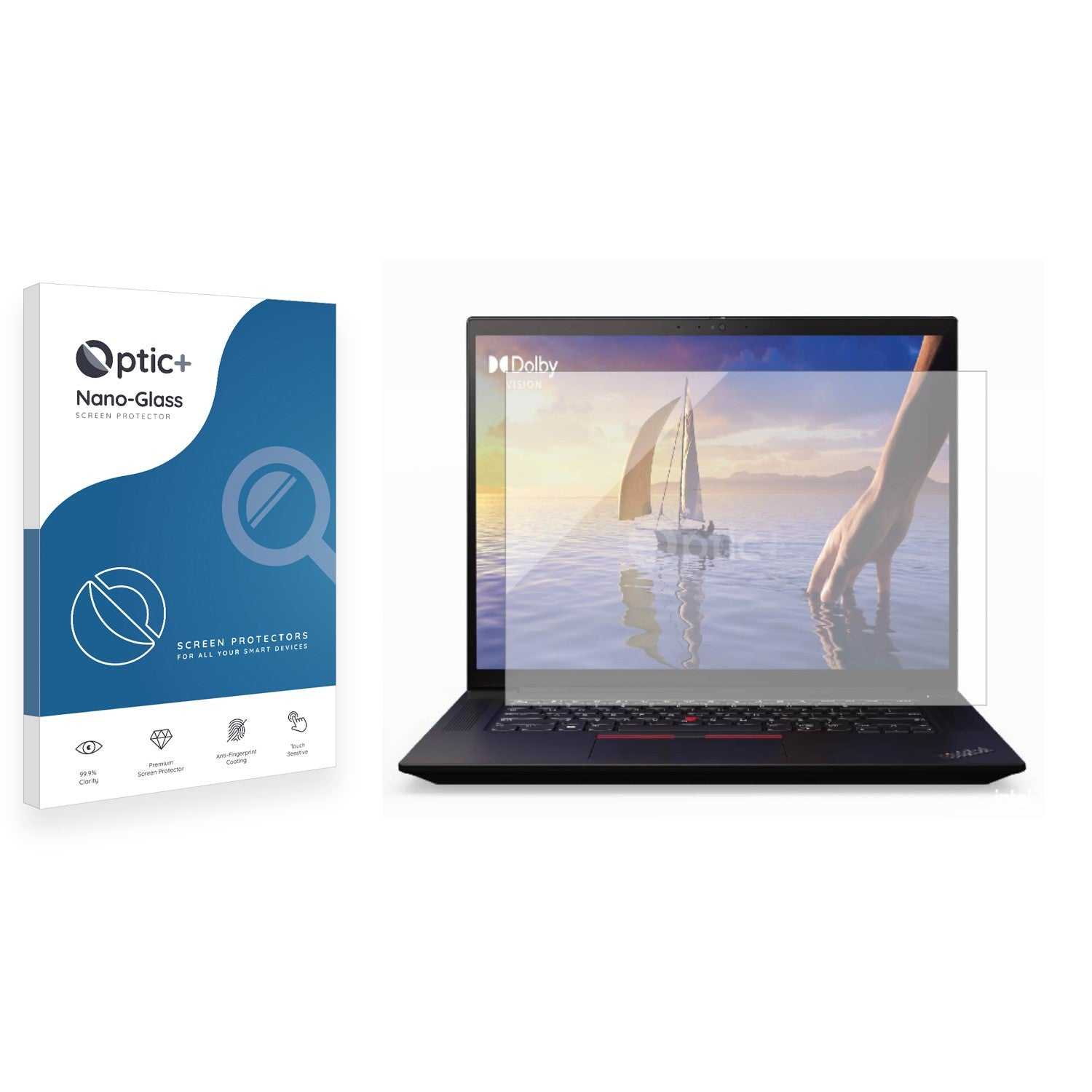 ScreenShield, Optic+ Nano Glass Screen Protector for Lenovo ThinkPad X1 Extreme 16 Non-Touch (5. Gen.)