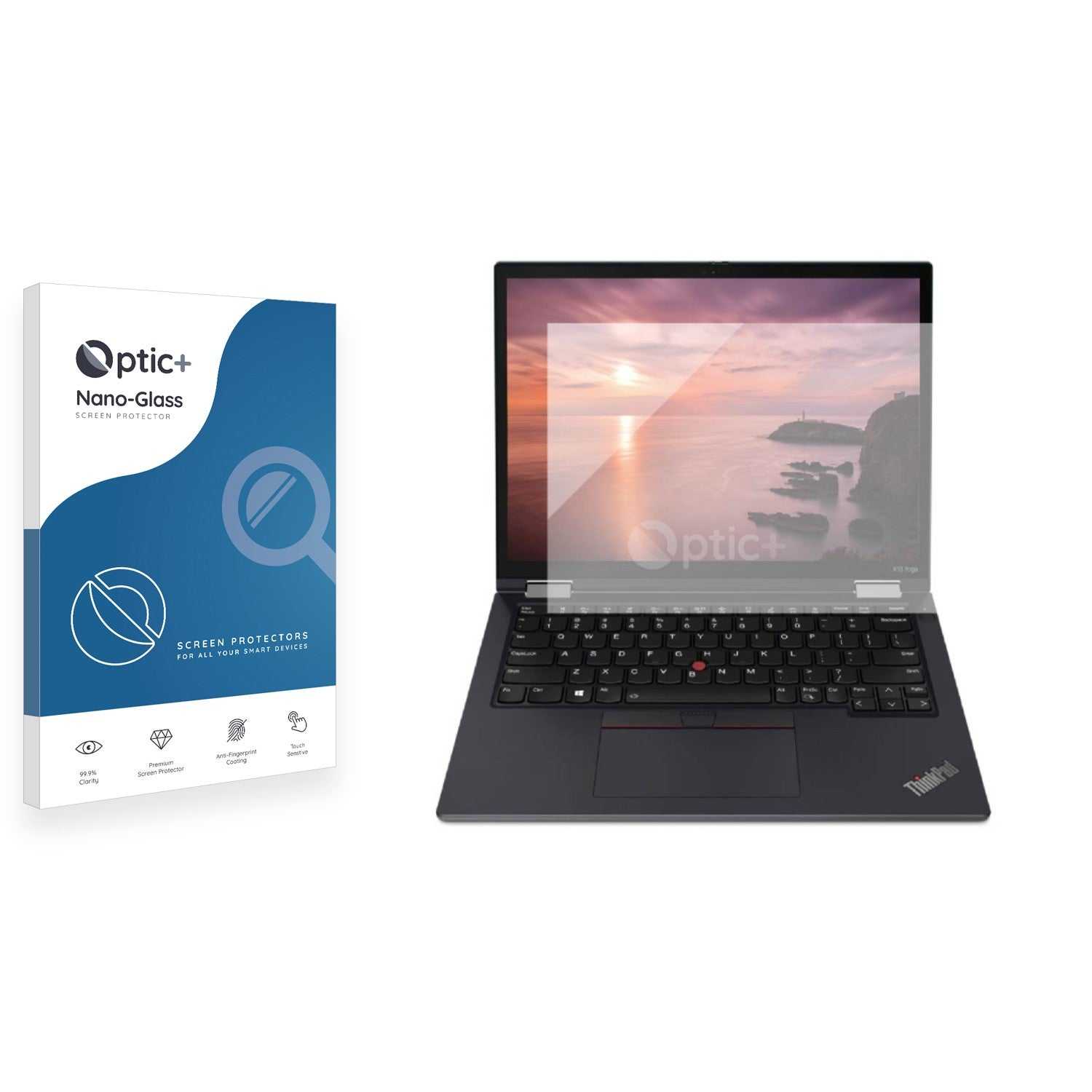 ScreenShield, Optic+ Nano Glass Screen Protector for Lenovo ThinkPad X13 Gen 4