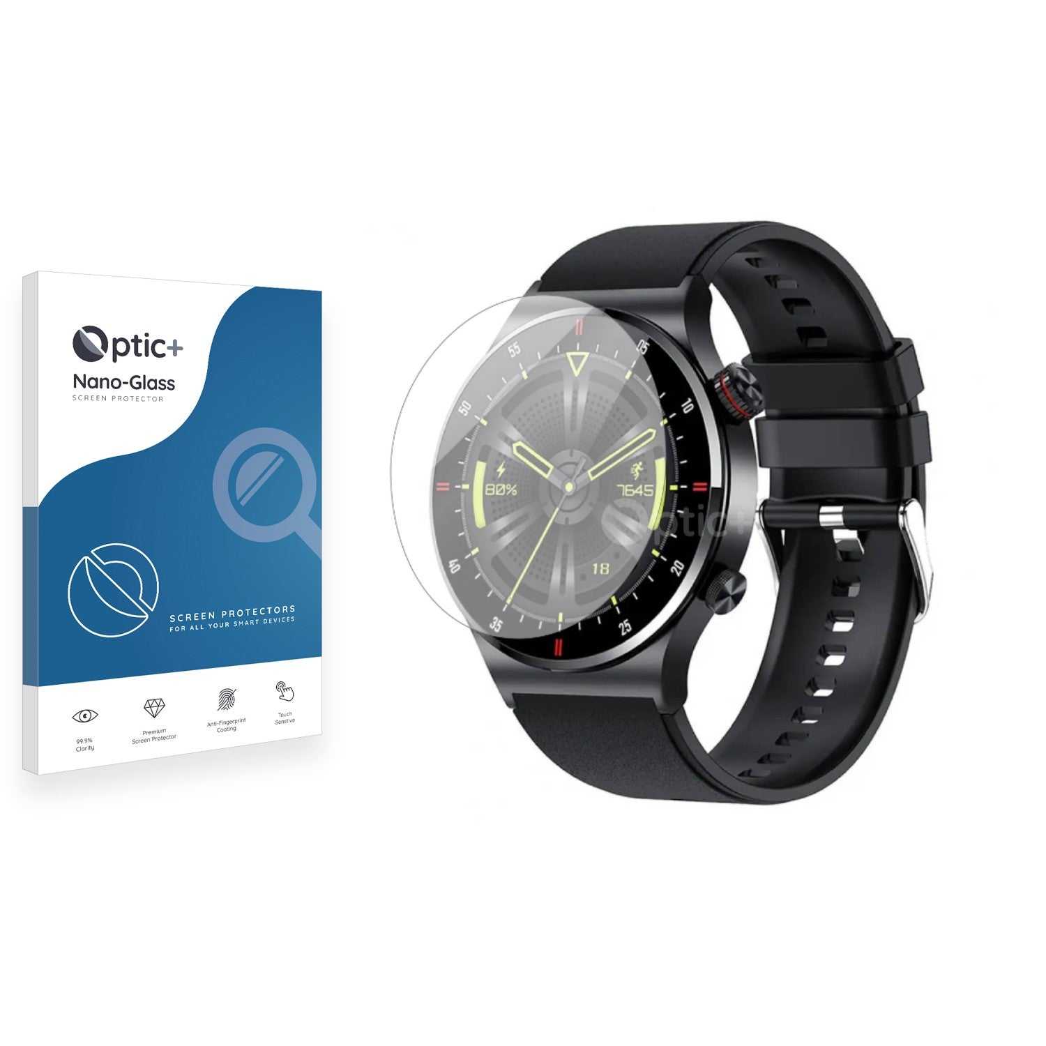 ScreenShield, Optic+ Nano Glass Screen Protector for Lige Business Watch GR5515 (45.7 mm)