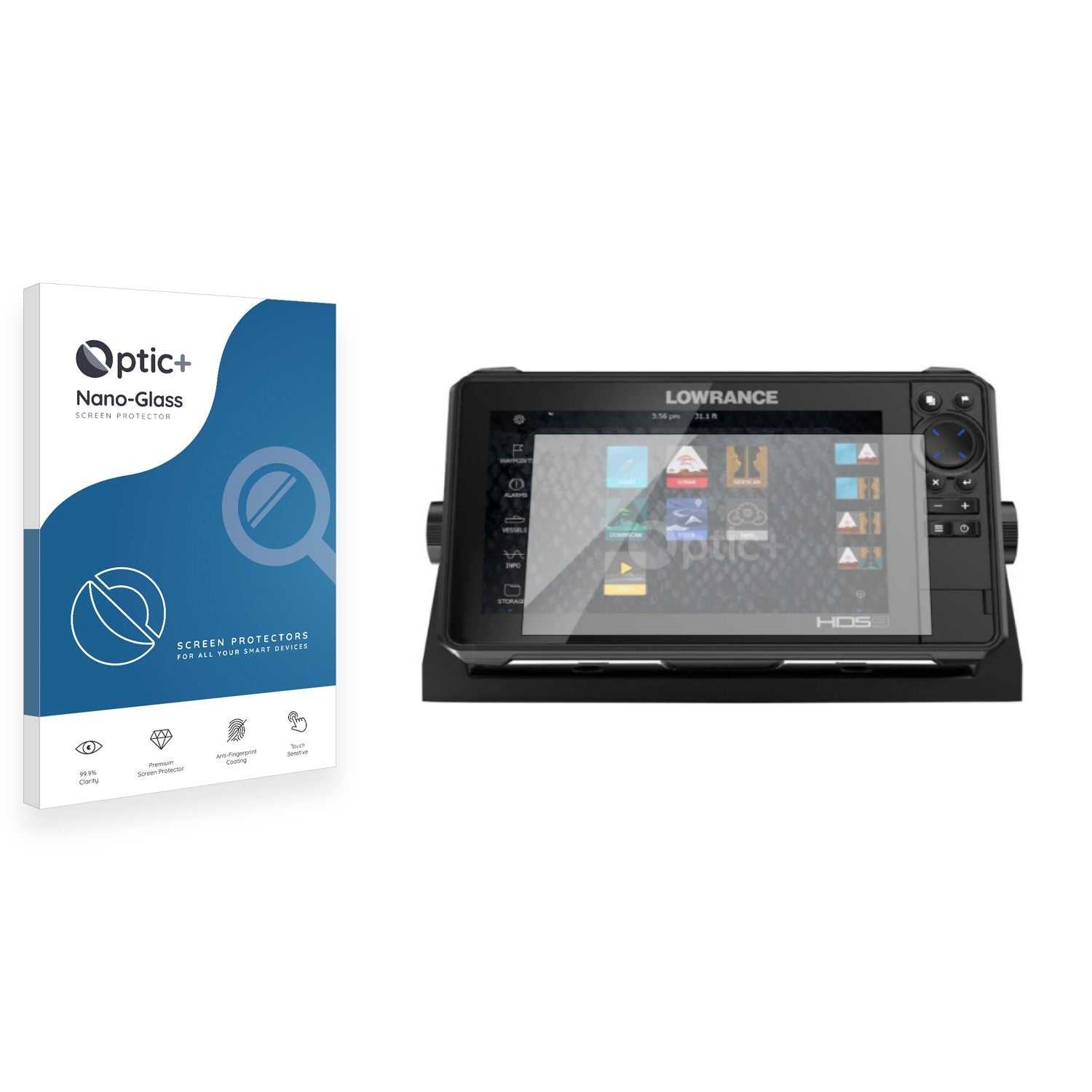 ScreenShield, Optic+ Nano Glass Screen Protector for Lowrance HDS Live 9