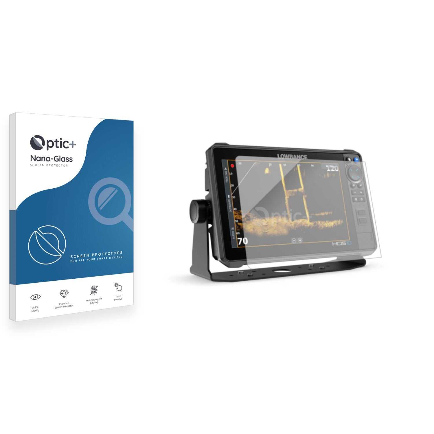 ScreenShield, Optic+ Nano Glass Screen Protector for Lowrance HDS PRO 10