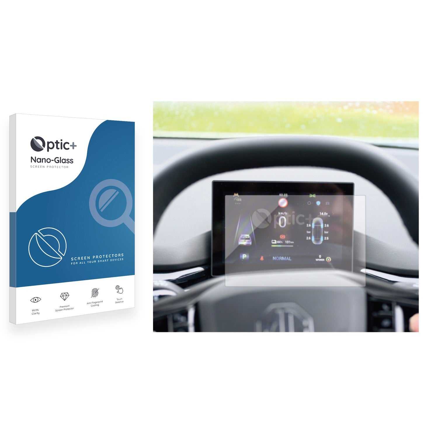 ScreenShield, Optic+ Nano Glass Screen Protector for MG4 Excite 2023 - Drivers Display