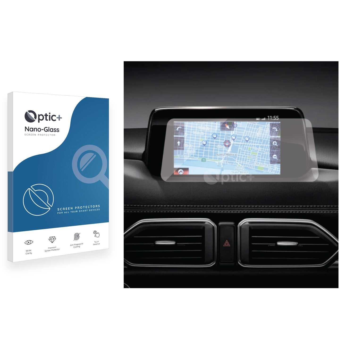 ScreenShield, Optic+ Nano Glass Screen Protector for Mazda CX5 2017 Infotainment System