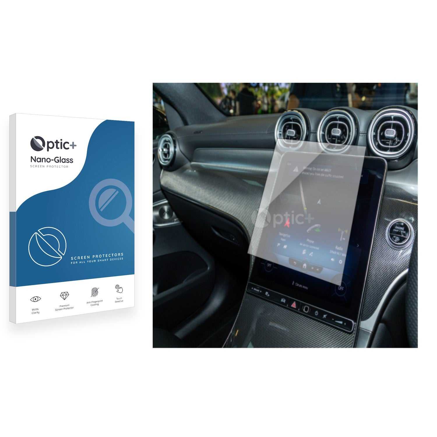 ScreenShield, Optic+ Nano Glass Screen Protector for Mercedes-Benz GLC X254 GPS Navigation 2023