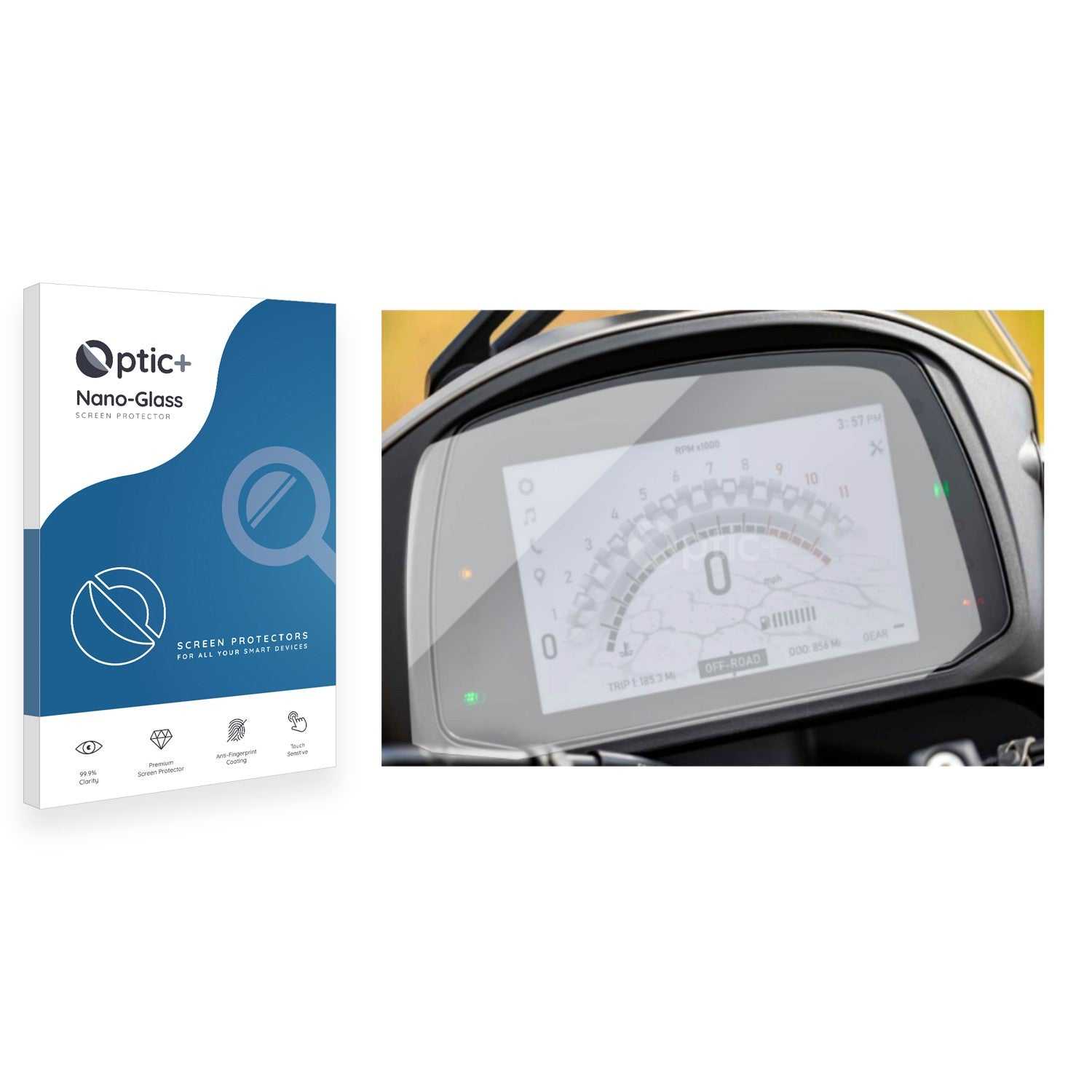 ScreenShield, Optic+ Nano Glass Screen Protector for Moto Morini Seiemmezzo TFT Display 5 2022-2023