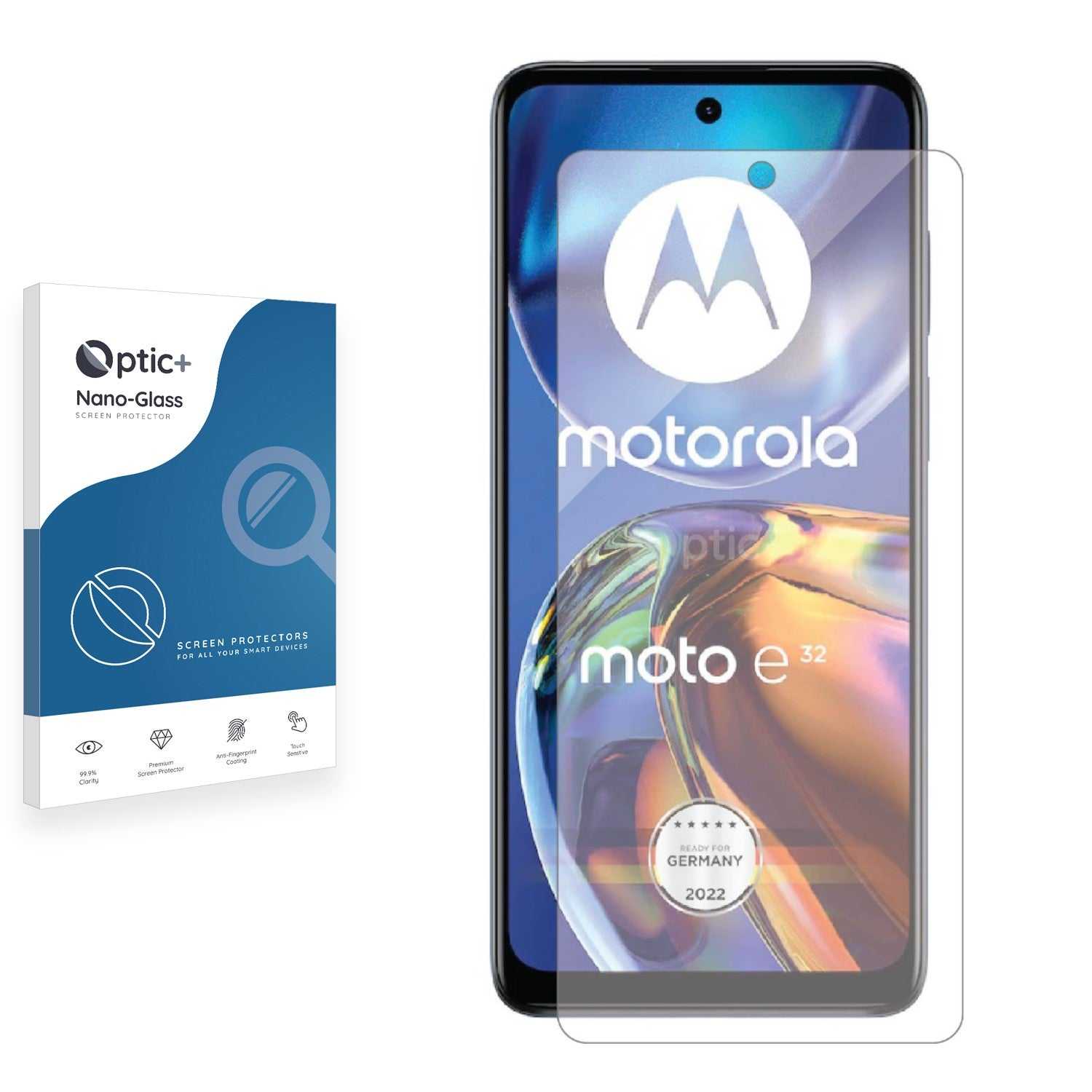 ScreenShield, Optic+ Nano Glass Screen Protector for Motorola Moto E32s