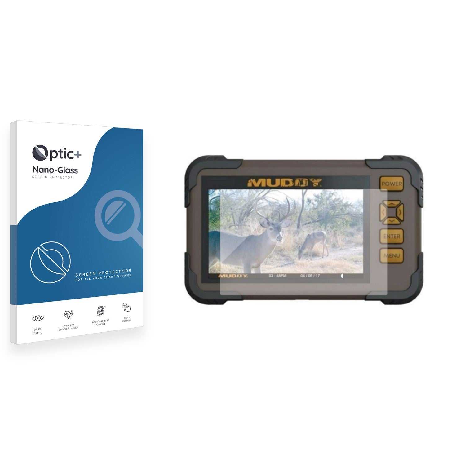 ScreenShield, Optic+ Nano Glass Screen Protector for Muddy Outdoors 4.3" SD Card Viewer