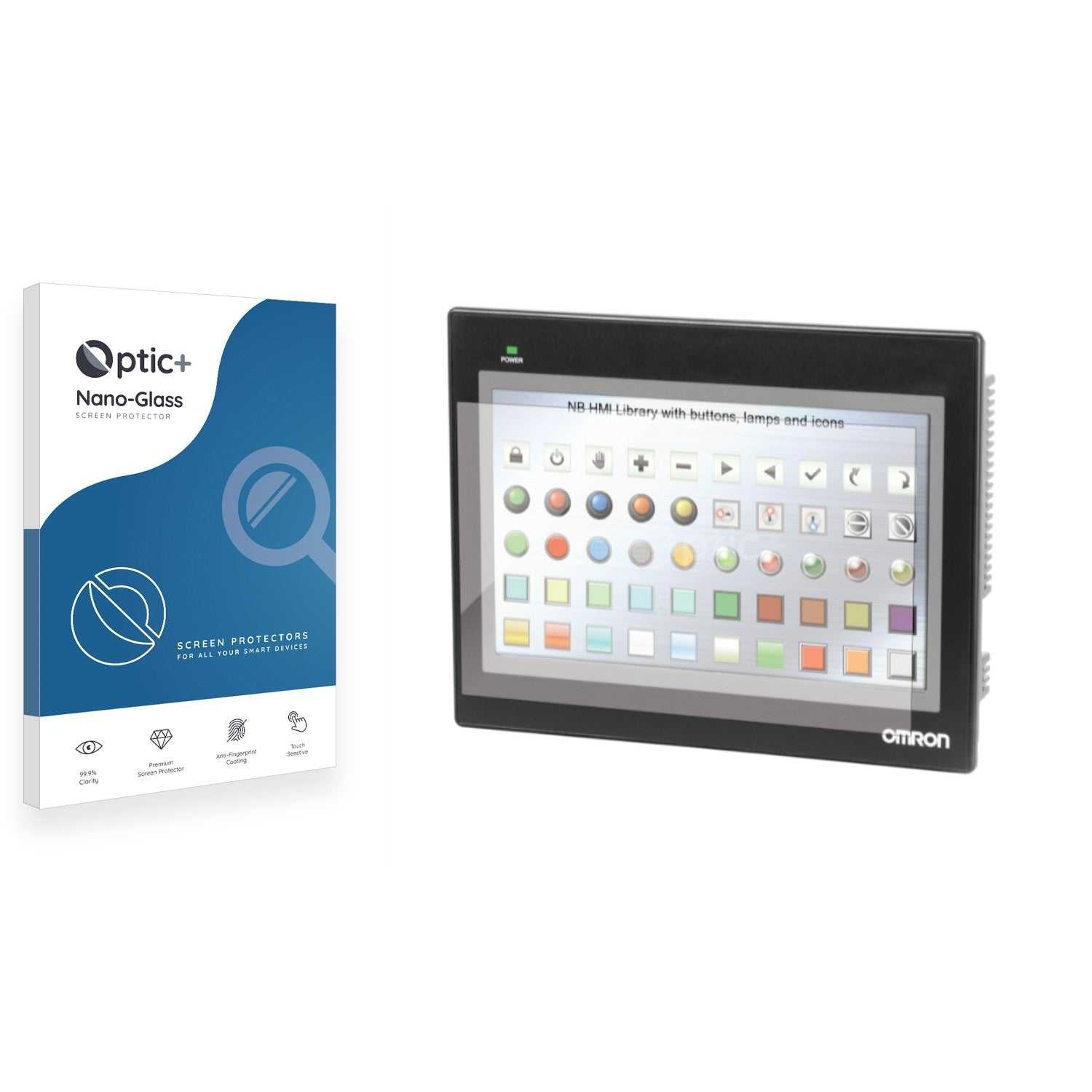 ScreenShield, Optic+ Nano Glass Screen Protector for Omron NB10W-TW01B