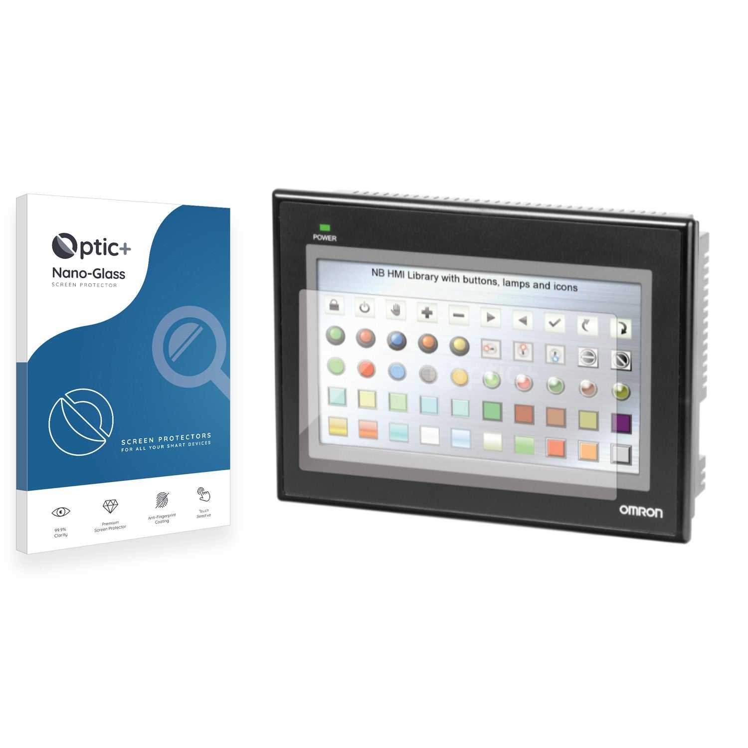 ScreenShield, Optic+ Nano Glass Screen Protector for Omron NB7W-TW00B