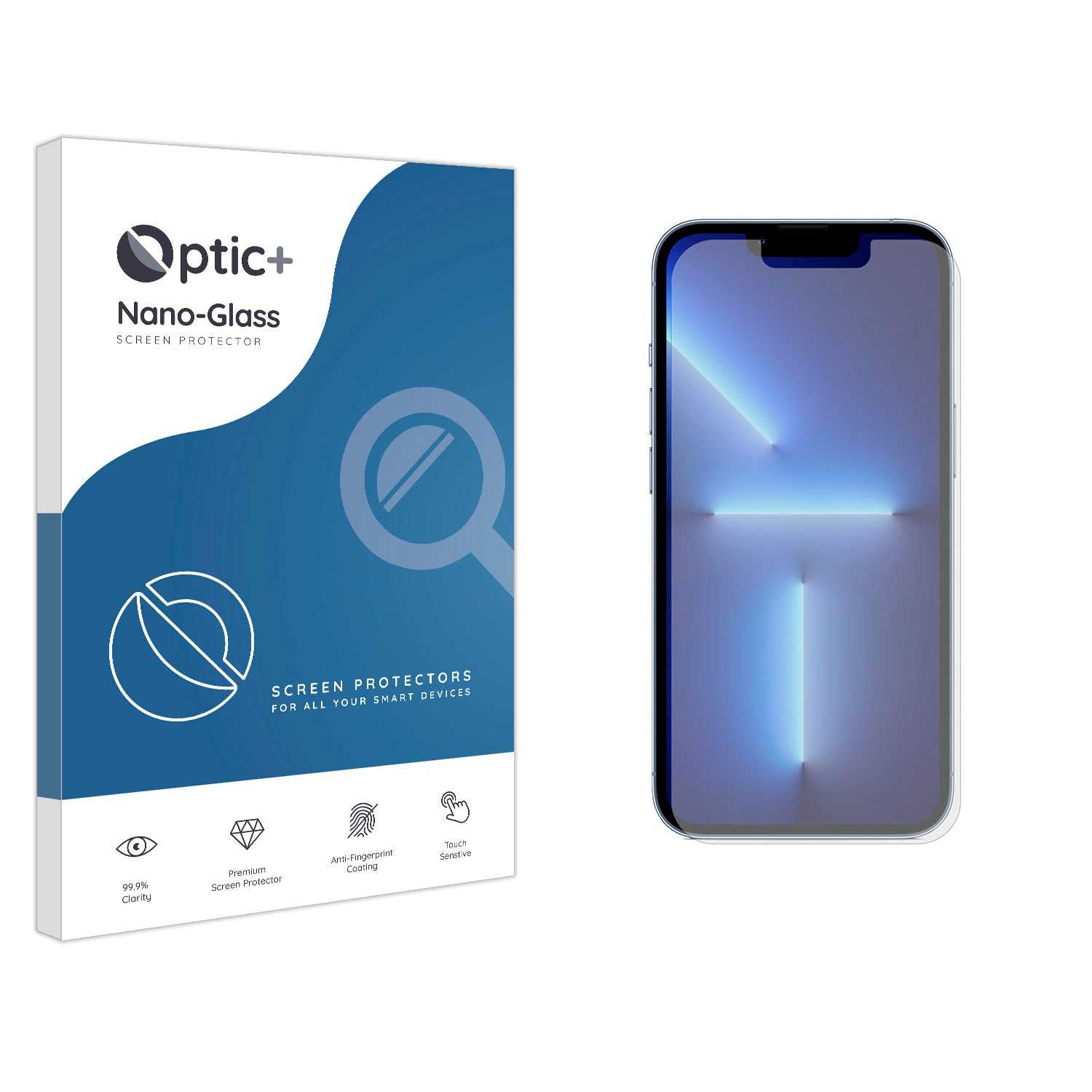 ScreenShield, Optic+ Nano Glass Screen Protector for iPhone 13 Pro